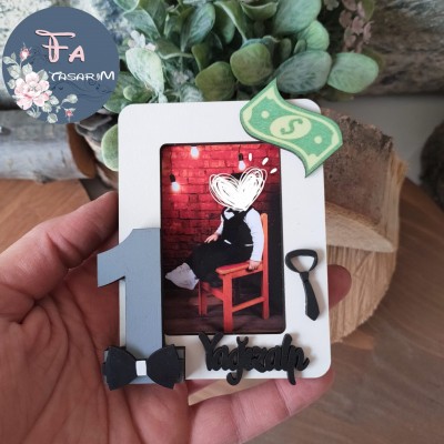 Ahşap 1 Rakamı Erkek Magnet…